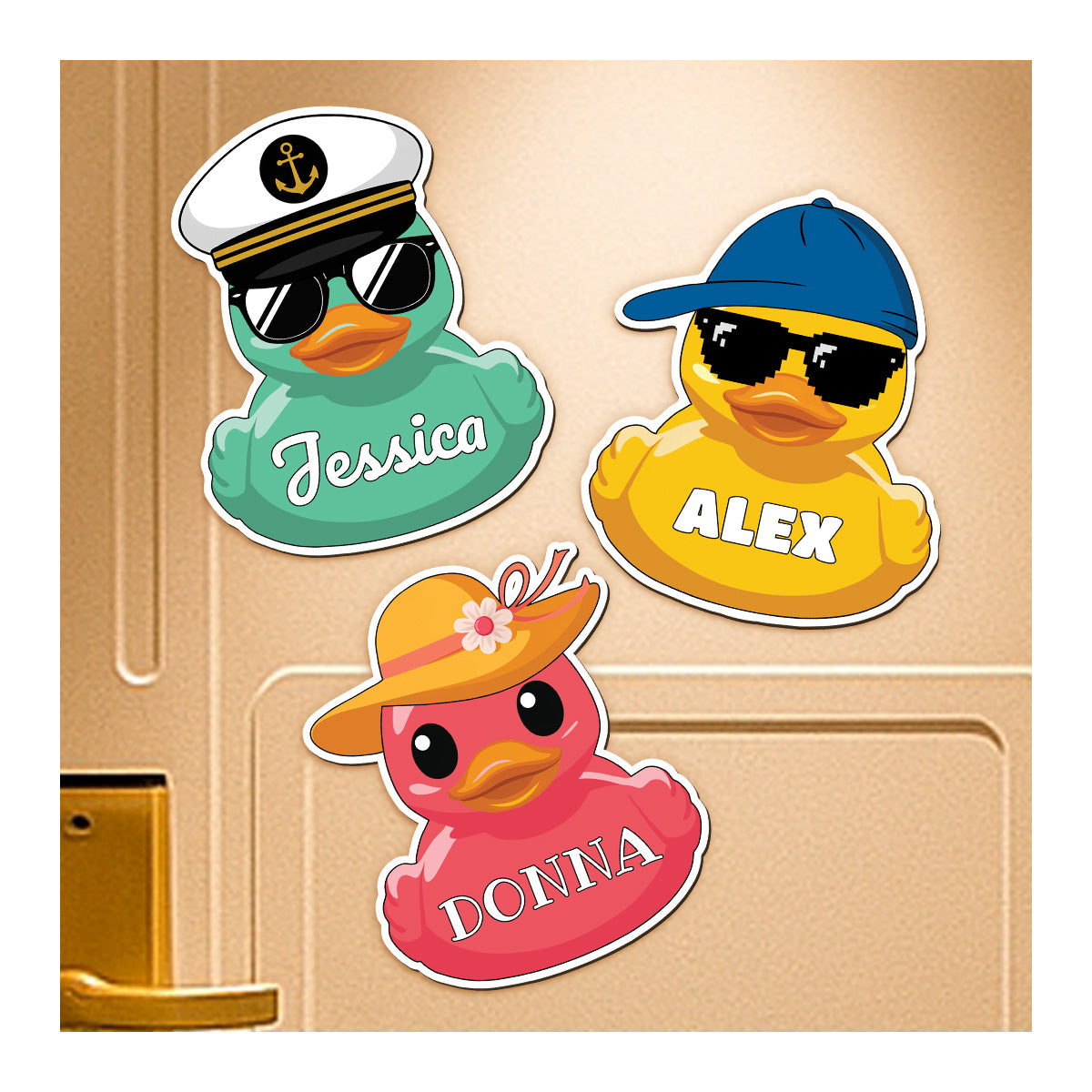 Custom Funny Cruise Duck Magnet for Cruise Door, Customized Cruising Duck Stateroom Decor, Durable Waterproof Cruise Magnet, Personalized Family Vacation Keepsake Travel Gift